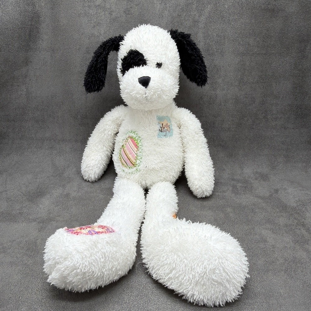 Aurora Lolly Gagz White Puppy Dog Long Dangling Legs Plush Stuffed Animal